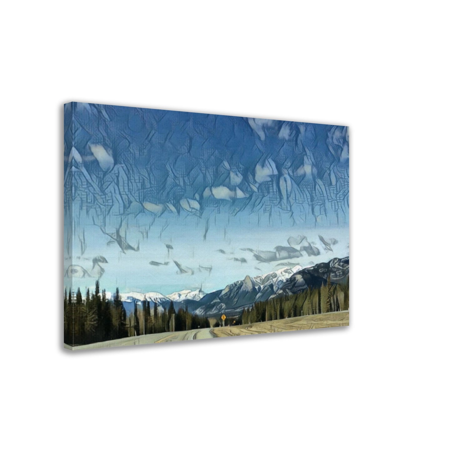 Canvas - Thrill of the open road of Banff National park