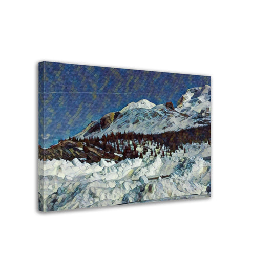 Canvas - Serene Beauty: Canadian Rockies Glaciers Canvas Print