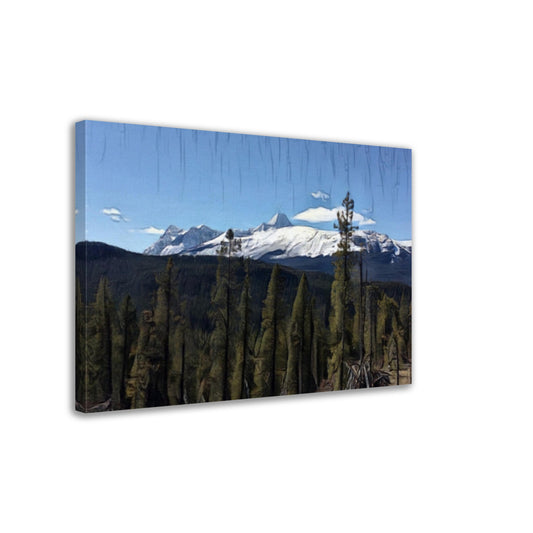 Canvas - Serene Beauty: Canadian Rockies Mountains Canvas Print