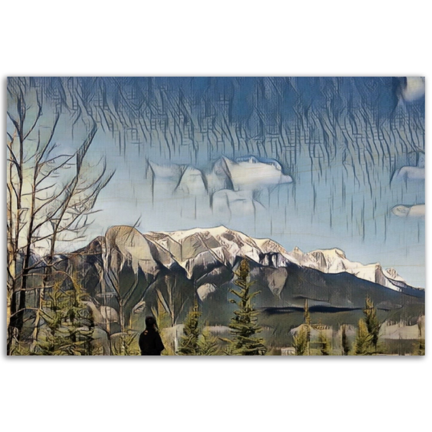 Printed on REAL Wood Lookout vista  in Jasper, Ab